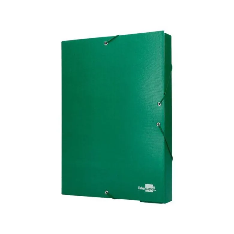 Carpeta de proyectos Liderpapel de carton con gomas Paper Coat lomo 50 mm verde