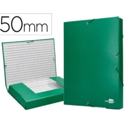 Carpeta de proyectos Liderpapel de carton con gomas Paper Coat lomo 50 mm verde