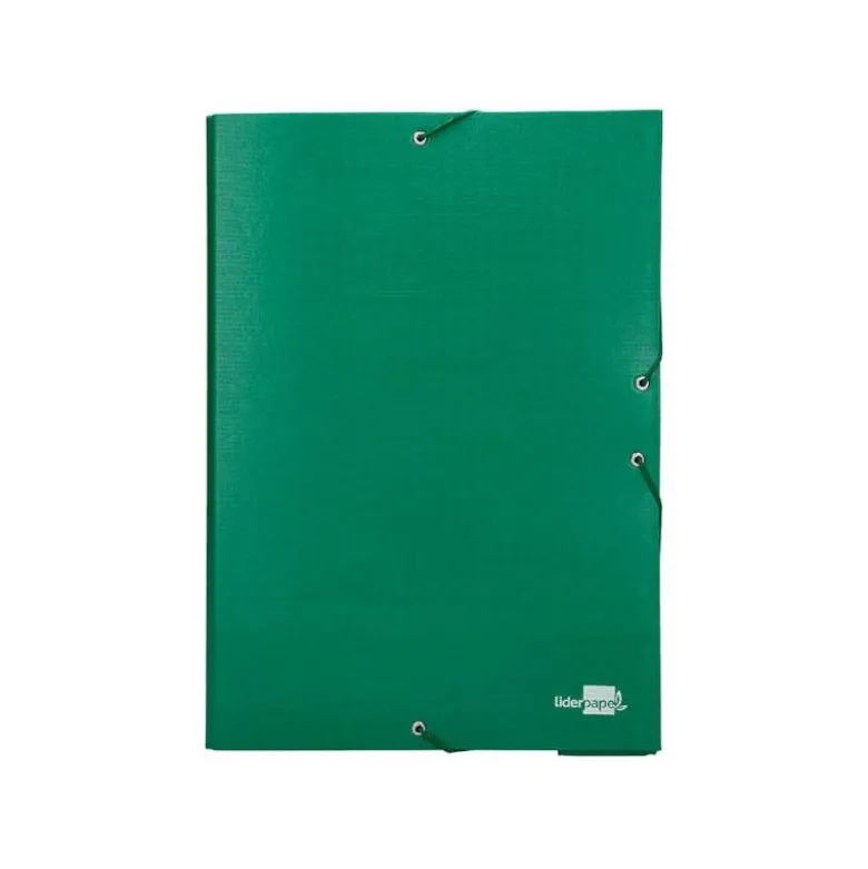 Carpeta de proyectos Liderpapel de carton con gomas Paper Coat lomo 50 mm verde