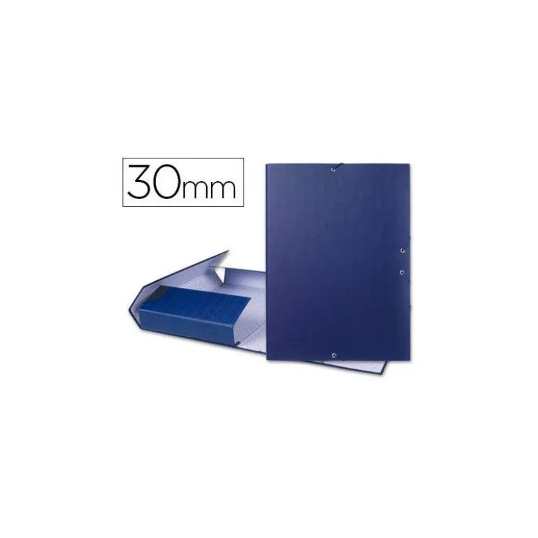 Carpeta de proyectos Liderpapel de carton con gomas Paper Coat lomo 30 mm azul