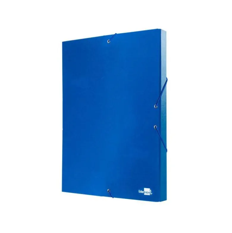 Carpeta de proyectos Liderpapel de carton con gomas Paper Coat lomo 30 mm azul