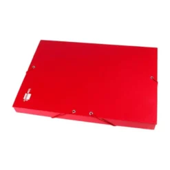Carpeta de proyectos Liderpapel de carton con gomas Paper Coat lomo 30 mm rojo