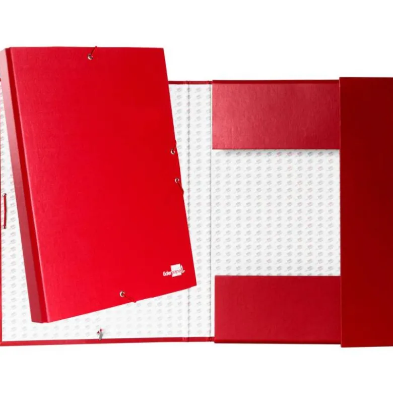 Carpeta de proyectos Liderpapel de carton con gomas Paper Coat lomo 30 mm rojo