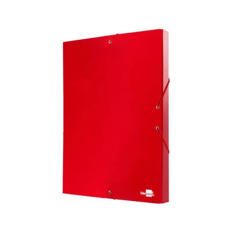 Carpeta de proyectos Liderpapel de carton con gomas Paper Coat lomo 30 mm rojo