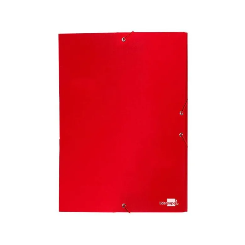 Carpeta de proyectos Liderpapel de carton con gomas Paper Coat lomo 30 mm rojo