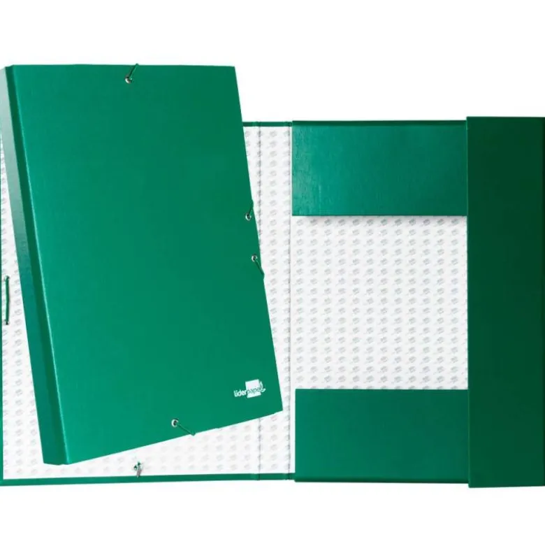 Carpeta de proyectos Liderpapel de carton con gomas Paper Coat lomo 30 mm verde