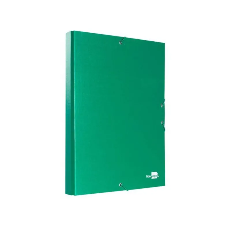Carpeta de proyectos Liderpapel de carton con gomas Paper Coat lomo 30 mm verde