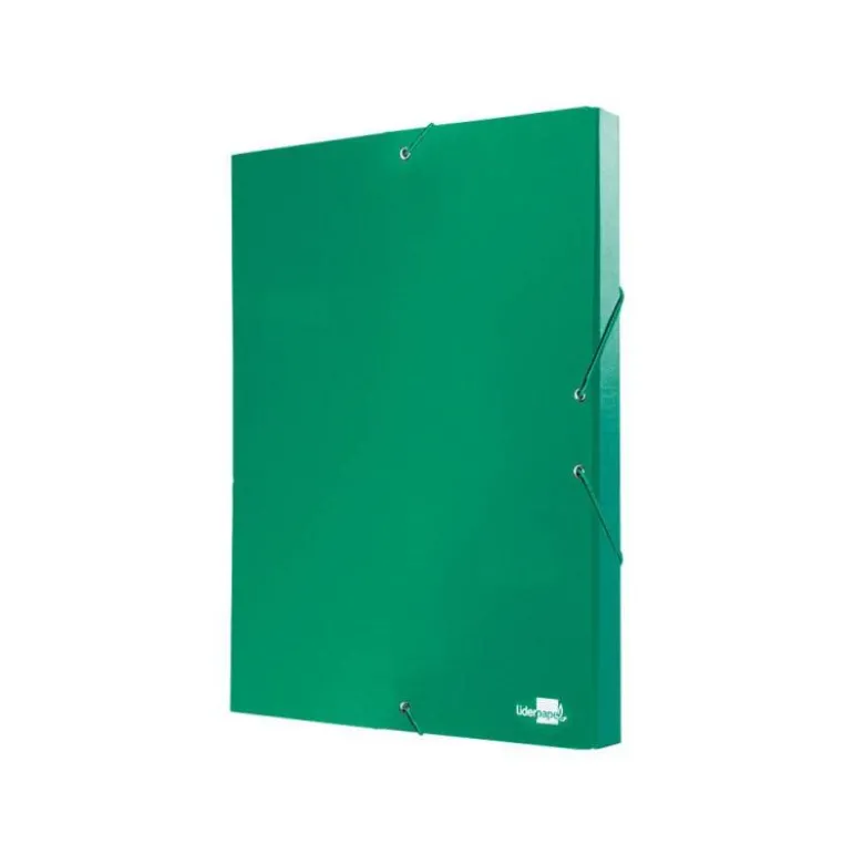 Carpeta de proyectos Liderpapel de carton con gomas Paper Coat lomo 30 mm verde