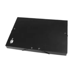 Carpeta de proyectos Liderpapel de carton con gomas Paper Coat negro