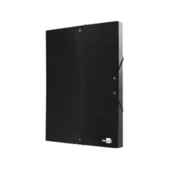 Carpeta de proyectos Liderpapel de carton con gomas Paper Coat negro