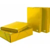 Carpeta de proyectos Liderpapel de carton con gomas amarillo 9 cm