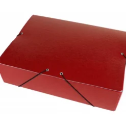Carpeta de proyectos Liderpapel de carton con gomas rojo 9 cm