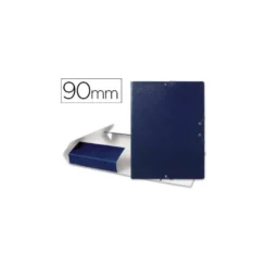 Carpeta de proyectos Liderpapel de carton con gomas azul 9 cm