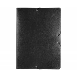 Carpeta de proyectos Liderpapel de carton con gomas negro 9 cm