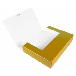 Carpeta de proyectos Liderpapel de carton con gomas amarillo 7cm