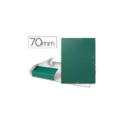 Carpeta de proyectos Liderpapel de carton con gomas verde 7cm