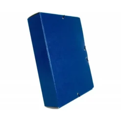 Carpeta de proyectos Liderpapel de carton con gomas azul 7cm