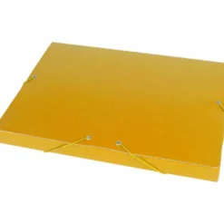 Carpeta de proyectos Liderpapel de carton con gomas. Folio. Amarillo. 3 cm