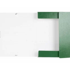 Carpeta de proyectos Liderpapel de carton con gomas. Folio. Verde. 5 cm