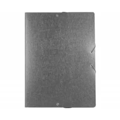 Carpeta de proyectos Liderpapel de carton con gomas. Folio. Gri. 3 cm