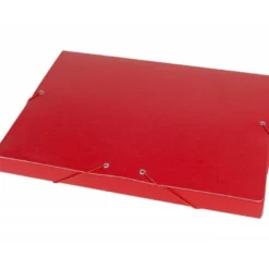 Carpeta de proyectos Liderpapel de carton con gomas. Folio. Rojo. 3 cm
