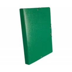 Carpeta de proyectos Liderpapel de carton con gomas. Folio. Verde. 3 cm