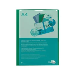 Carpeta dossier con doble bolsa Liderpapel Din A4 color verde