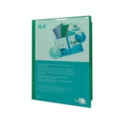 Carpeta dossier con doble bolsa Liderpapel Din A4 color verde