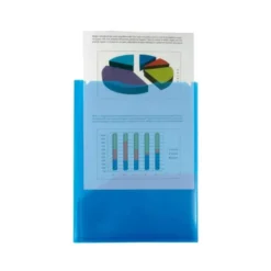 Carpeta dossier con doble bolsa Liderpapel Din A4 color azul