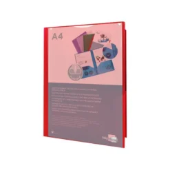 Carpeta dossier con doble bolsa Liderpapel Din A4 color rojo