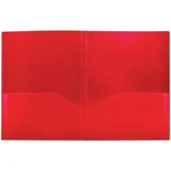 Carpeta dossier con doble bolsa Liderpapel Din A4 color rojo