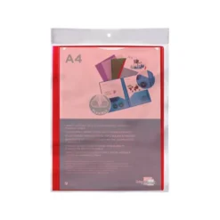 Carpeta dossier con doble bolsa Liderpapel Din A4 color rojo