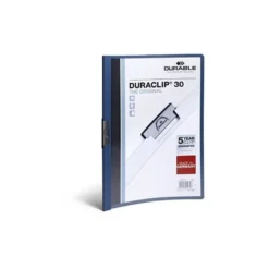 Carpeta dossier con pinza central duraclip Durable 30 hojas Din A4 color azul oscuro