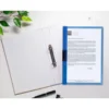 Carpeta dossier con pinza lateral Liderpapel 30 hojas Din A4 color azul frosty