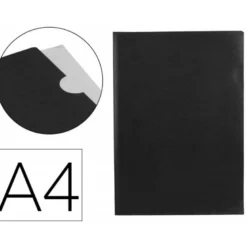 Carpeta dossier uñero Liderpapel DIN A4 polipropileno 180 micras 20 hojas color negra