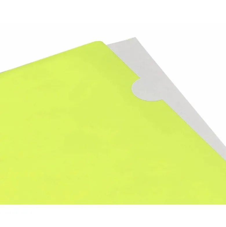 Carpeta dossier uñero Liderpapel DIN A4 polipropileno 180 micras 20 hojas color amarillo