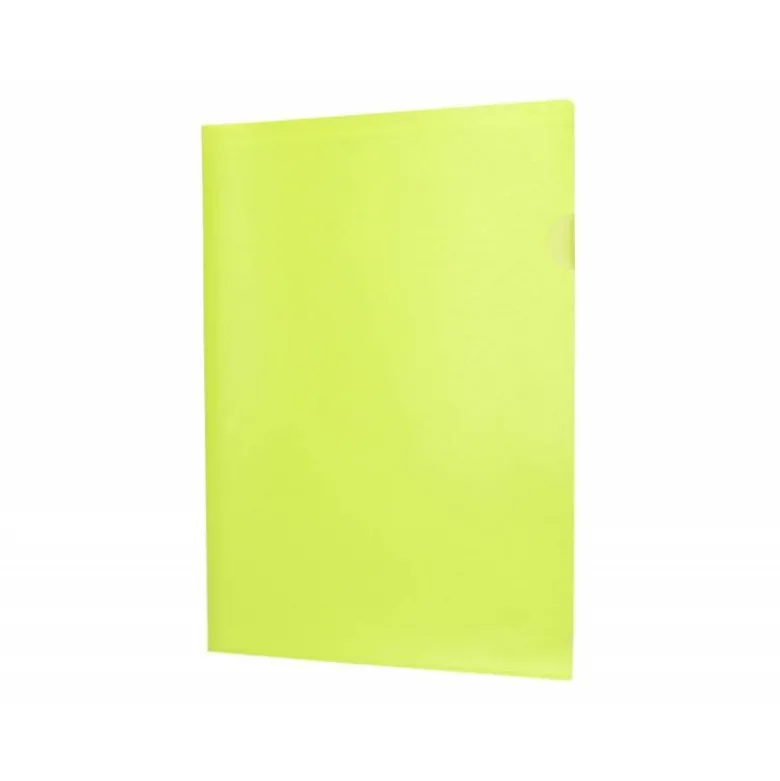 Carpeta dossier uñero Liderpapel DIN A4 polipropileno 180 micras 20 hojas color amarillo