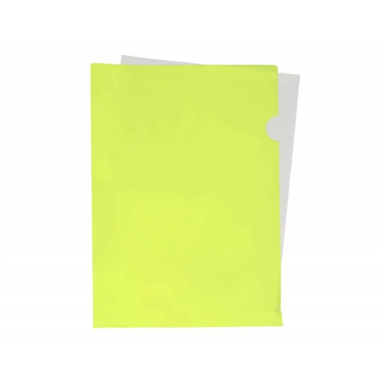 Carpeta dossier uñero Liderpapel DIN A4 polipropileno 180 micras 20 hojas color amarillo