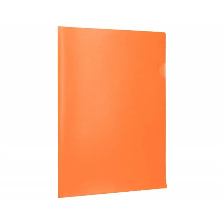 Carpeta dossier uñero Liderpapel DIN A4 polipropileno 180 micras 20 hojas color naranja