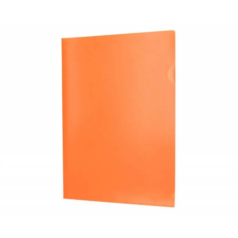 Carpeta dossier uñero Liderpapel DIN A4 polipropileno 180 micras 20 hojas color naranja