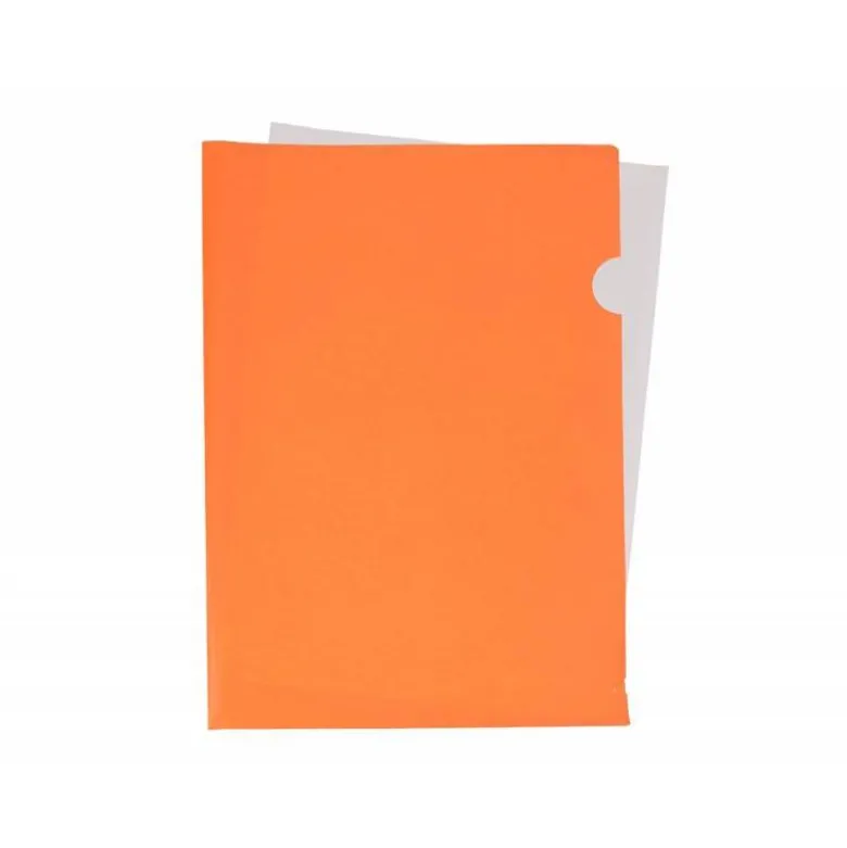 Carpeta dossier uñero Liderpapel DIN A4 polipropileno 180 micras 20 hojas color naranja