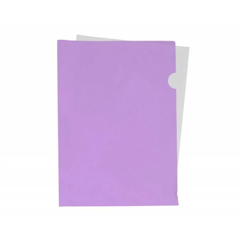 Carpeta dossier uñero Liderpapel DIN A4 polipropileno 180 micras 20 hojas color violeta