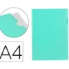 Carpeta dossier uñero Liderpapel DIN A4 polipropileno 180 micras 20 hojas color verde
