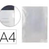Carpeta dossier uñero plastico q-connect din a4 120 micras transparente -bolsa de 10 unidades.