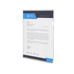 Carpeta dossier uñero plastico q-connect din a4 120 micras transparente -bolsa de 10 unidades.
