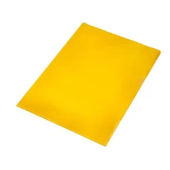 Carpeta dossier uñero plastico q-connect din a4 120 micras amarilla caja de 100 unidades