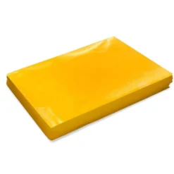 Carpeta dossier uñero plastico q-connect din a4 120 micras amarilla caja de 100 unidades