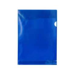 Carpeta dossier uñero plastico q-connect din a4 120 micras azul caja de 100 unidades
