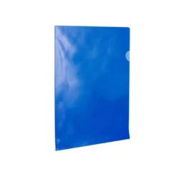 Carpeta dossier uñero plastico q-connect din a4 120 micras azul caja de 100 unidades