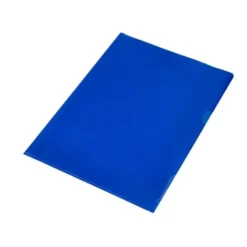 Carpeta dossier uñero plastico q-connect din a4 120 micras azul caja de 100 unidades
